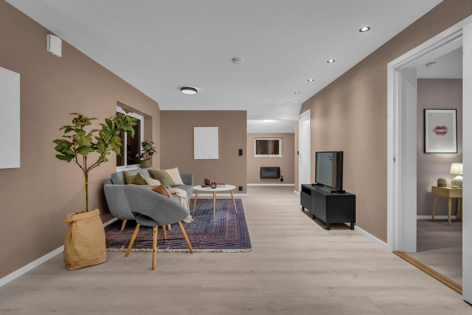 Koselig oppholdsrom, perfekt for sosiale sammenkomster. Galleribilde