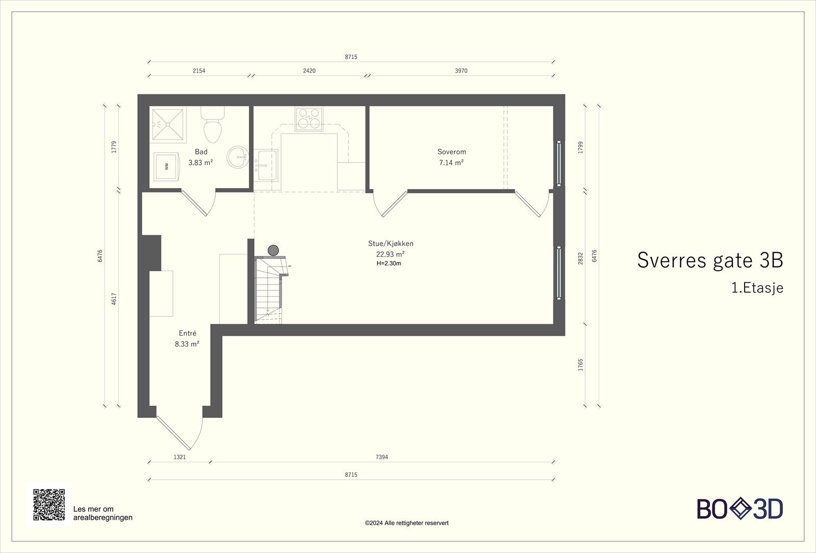 Plantegning over 1. etasje. Galleribilde