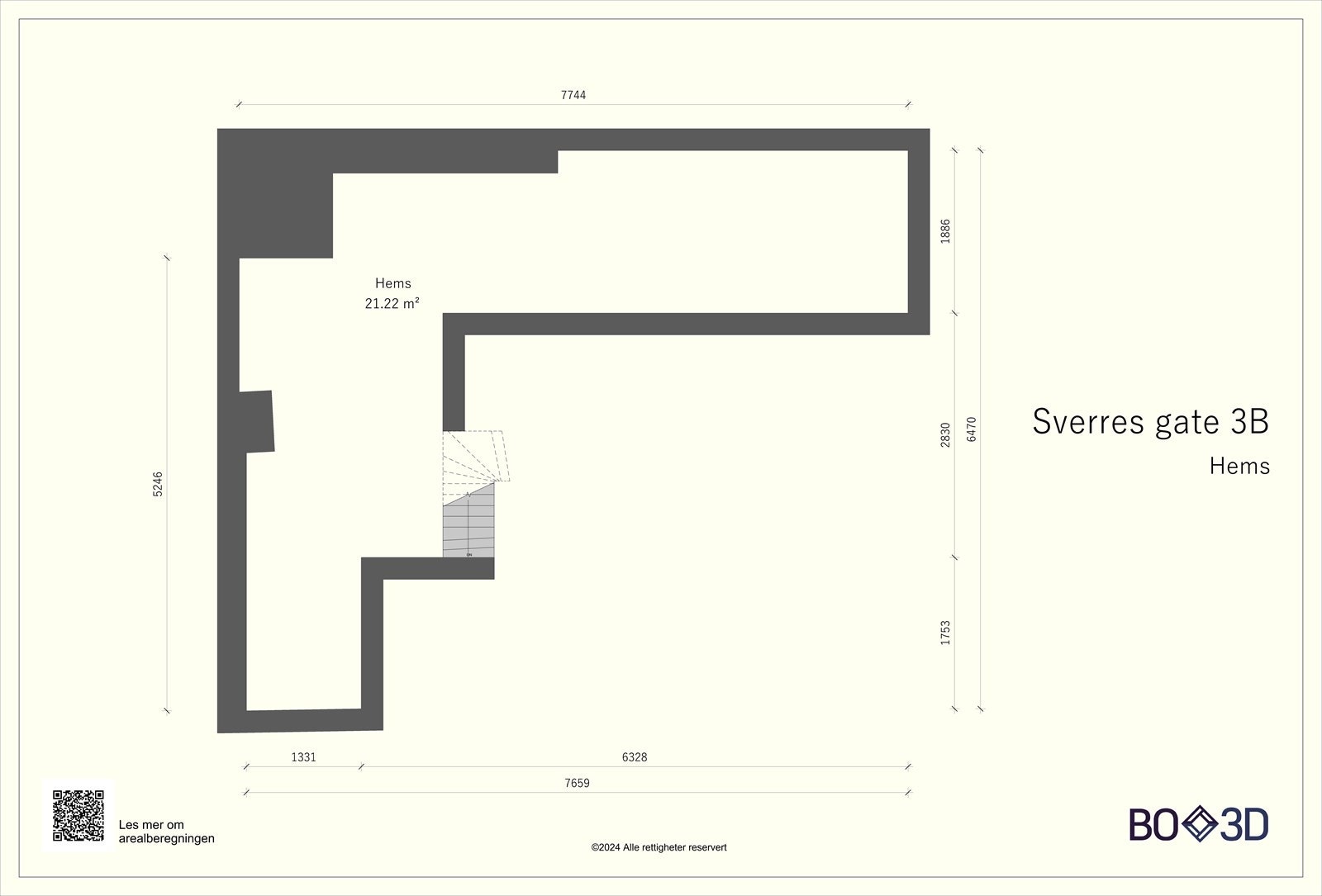 Plantegning hems. Galleribilde