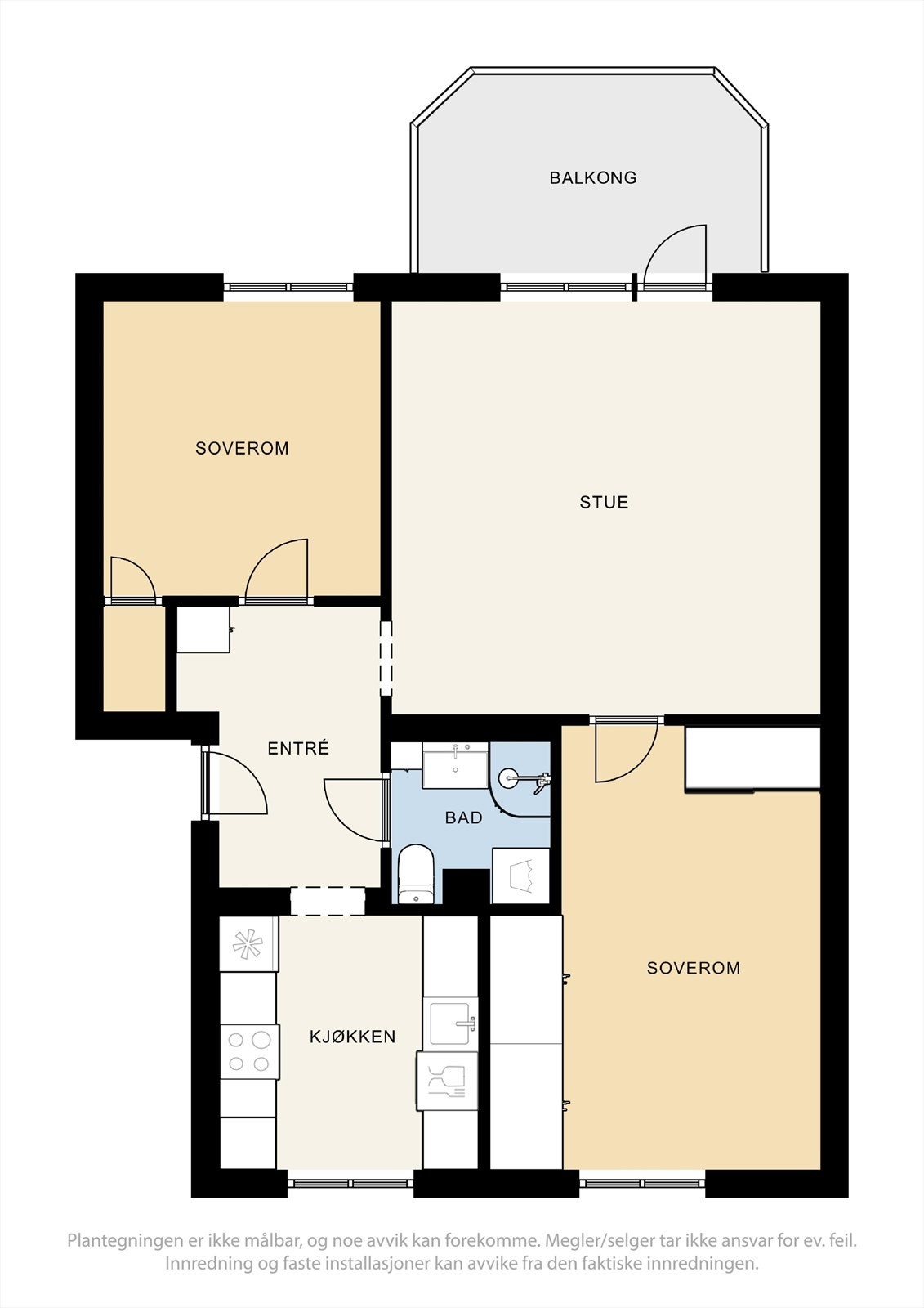 Plantegning av leiligheten Galleribilde