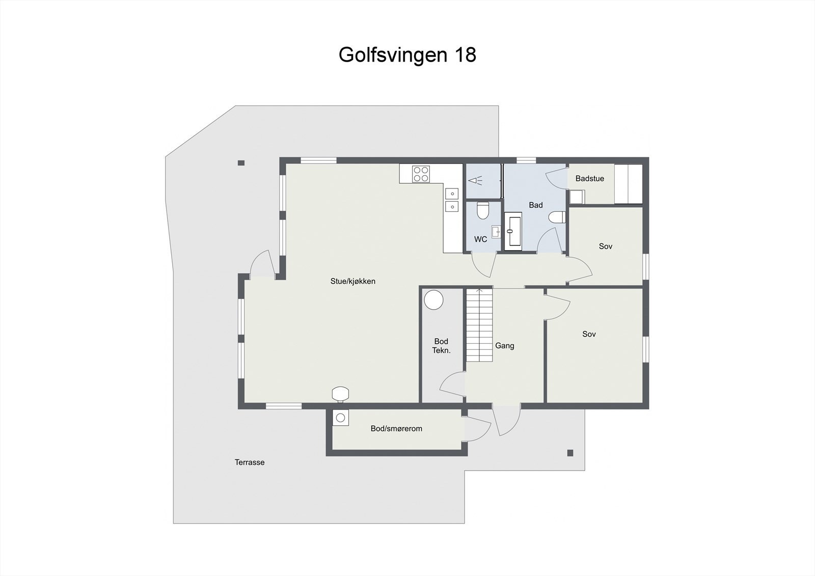 Plantegning 1.etasje. Galleribilde