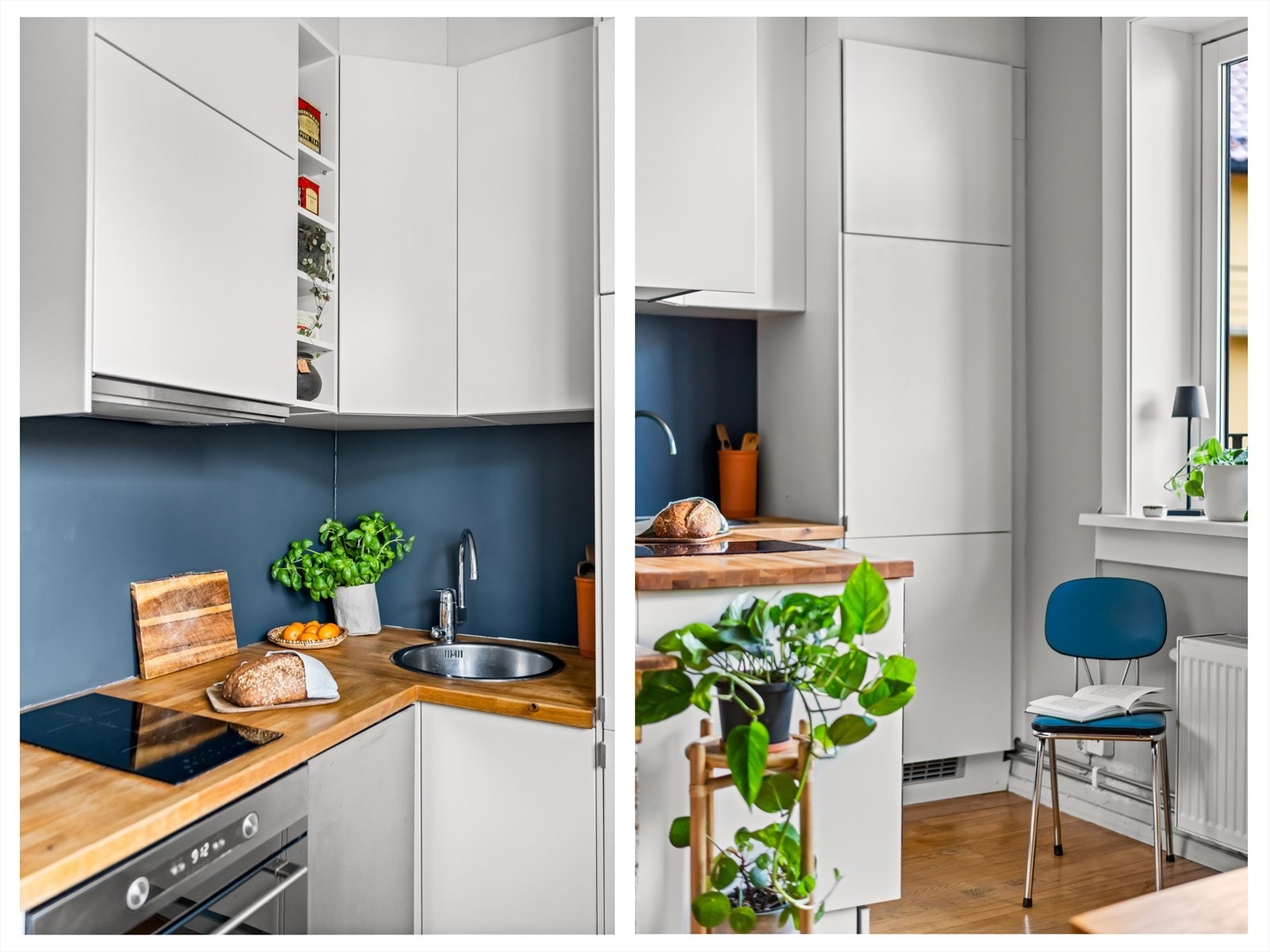 Videre er det integrert platetopp, stekeovn, opplegg for oppvaskmaskin og kjøl/fryseskap. Galleribilde