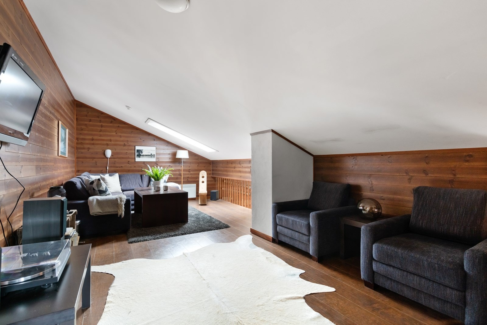 Romslig stue på hemsen. Galleribilde