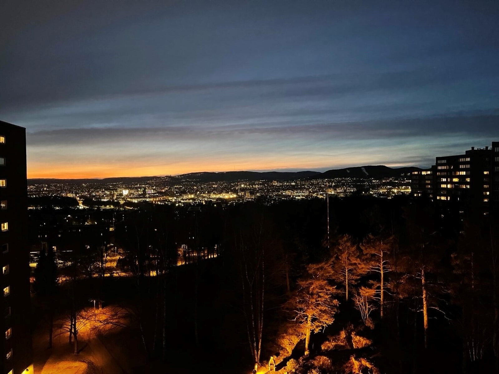 Utsikt på kveldstid (selgers eget bilde). Galleribilde