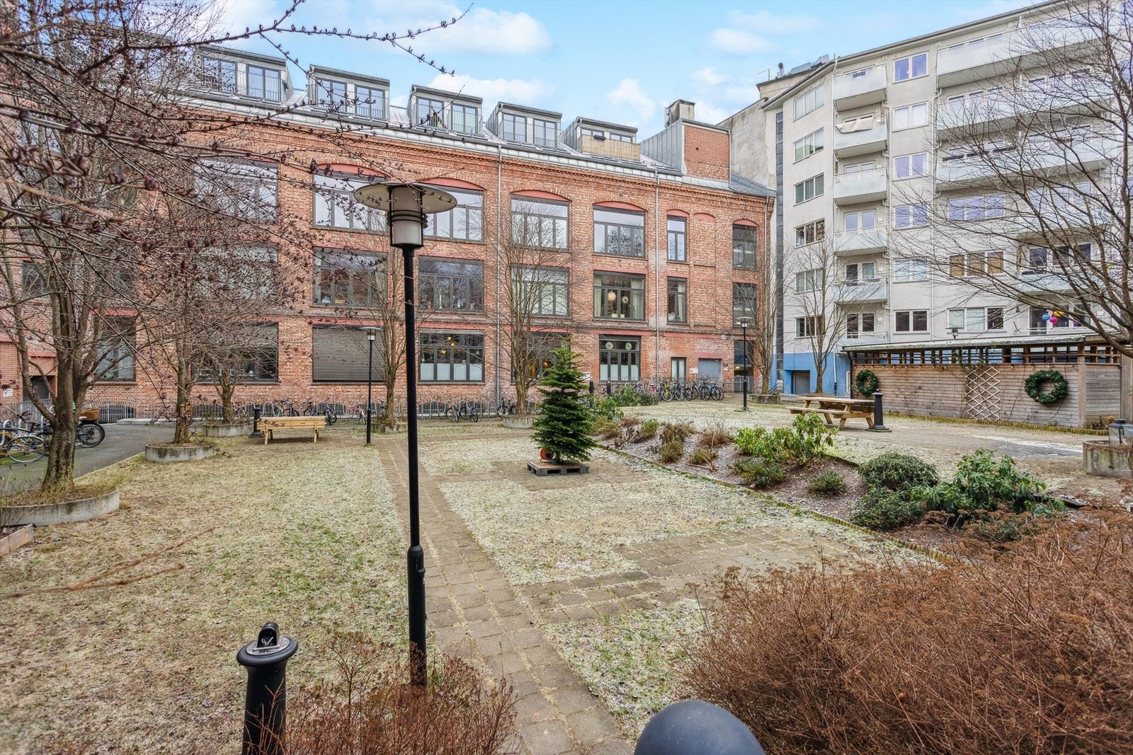 Pent opparbeidet bakgård. Galleribilde