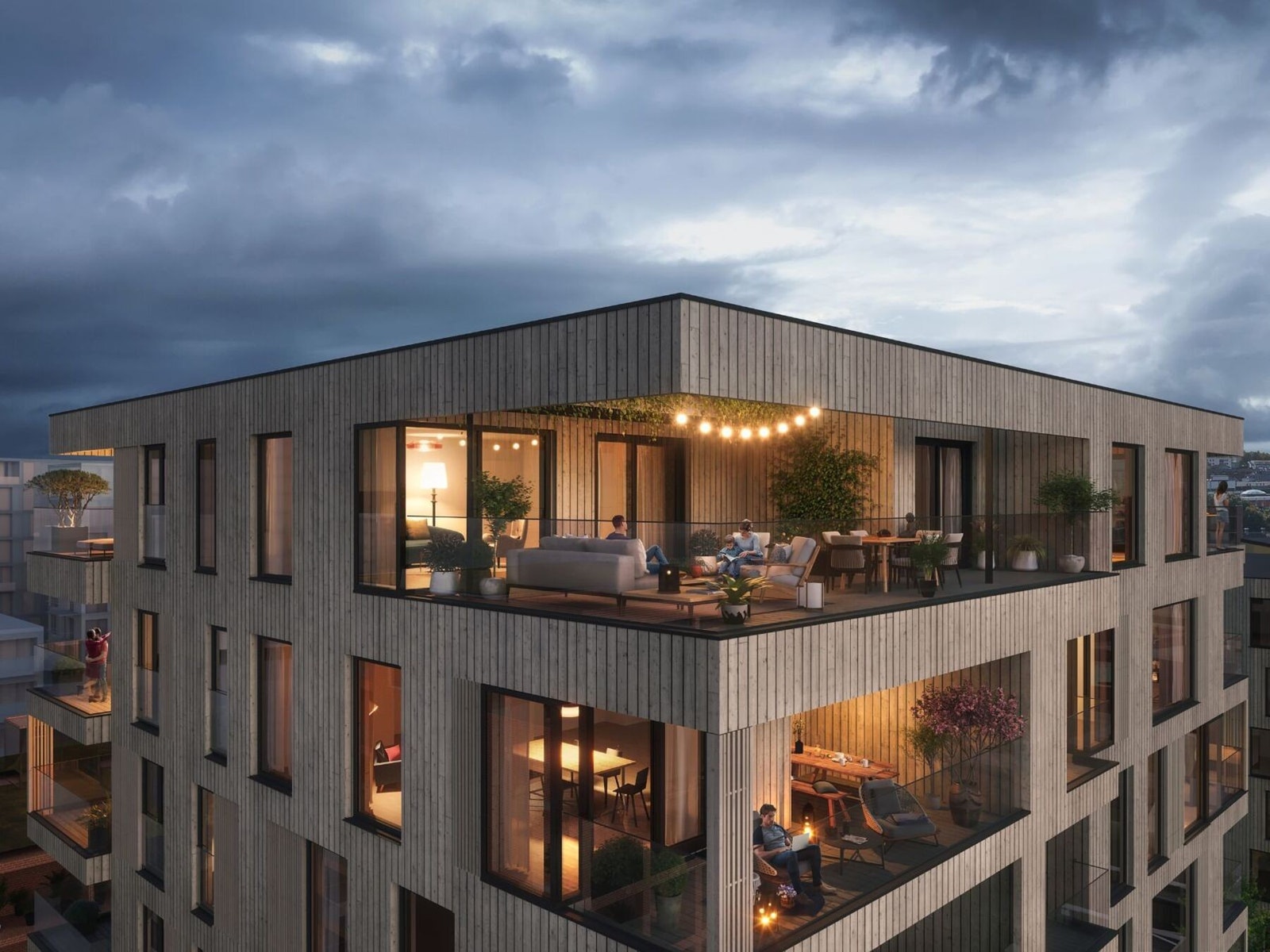 Overbygget vestvendt veranda på hele 48 kvm med nydelig utsikt! Galleribilde