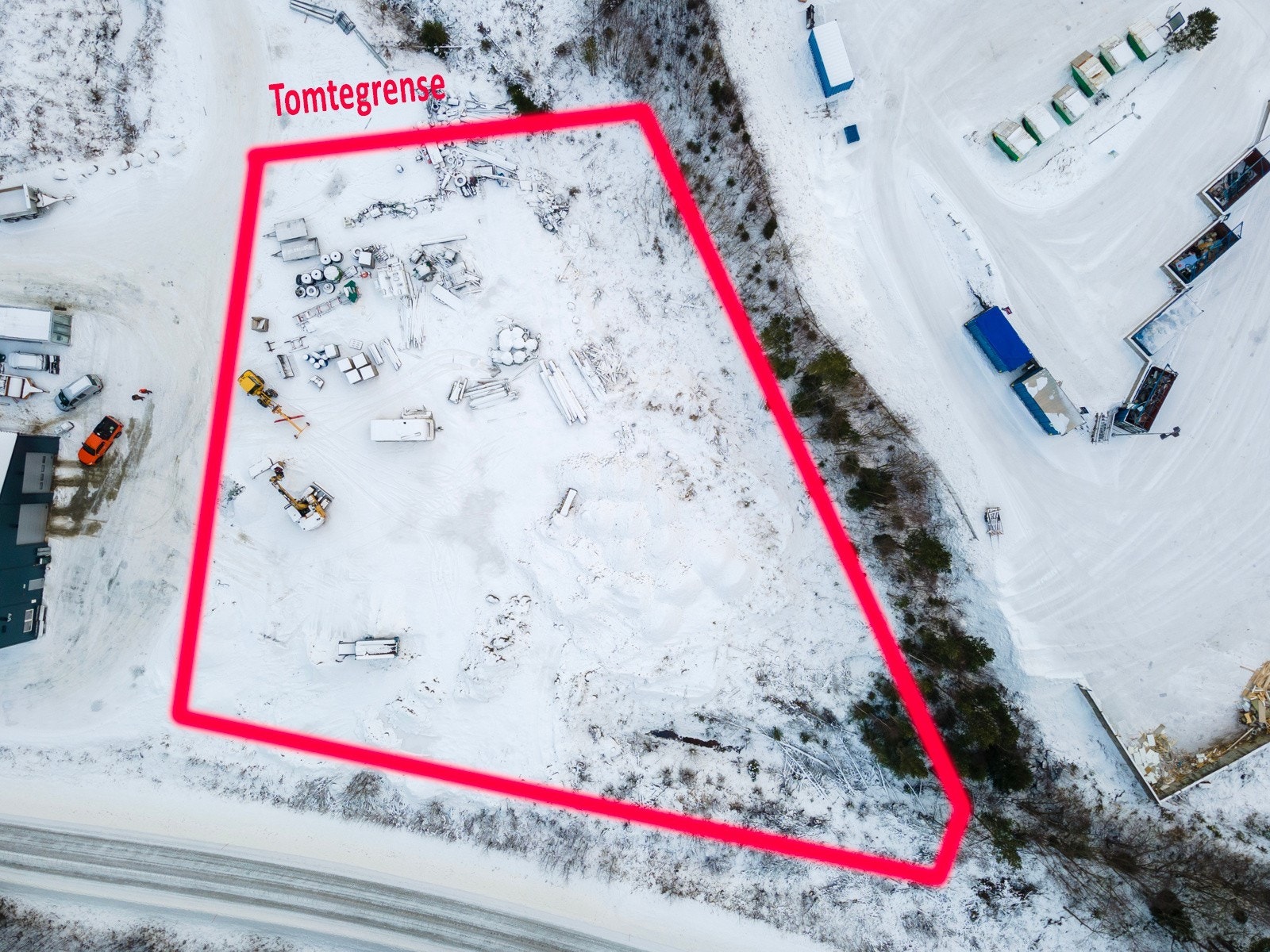 Estimerte tomtegrenser. Avvik kan forekomme. Endelige grenser blir satt i samråd med kjøper. Galleribilde