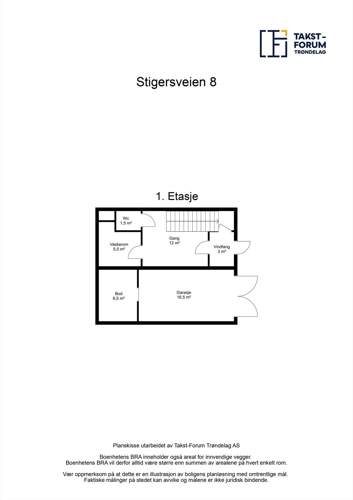 Planskisse 1. etasje. Galleribilde
