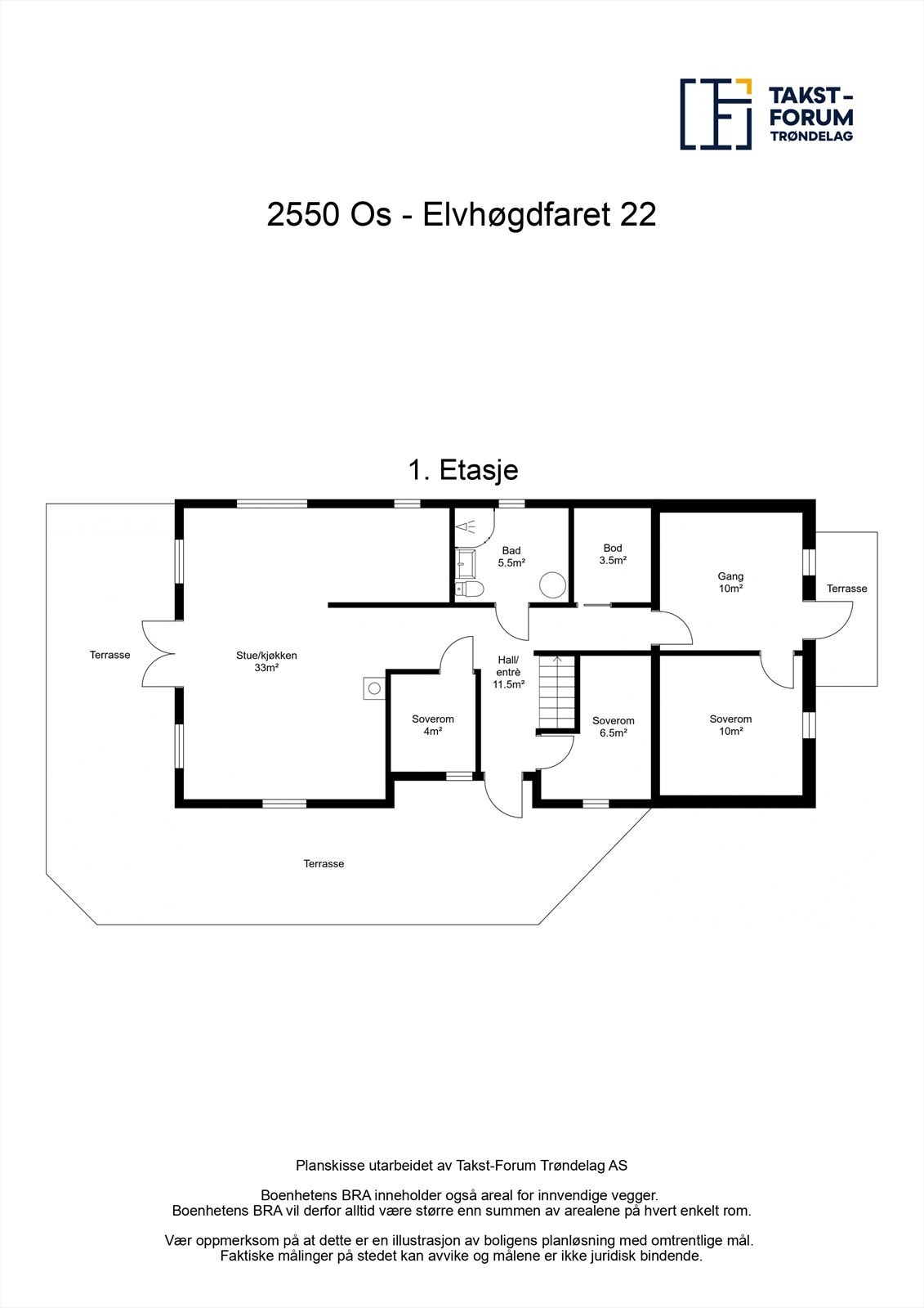 Planskisse hytta. Galleribilde