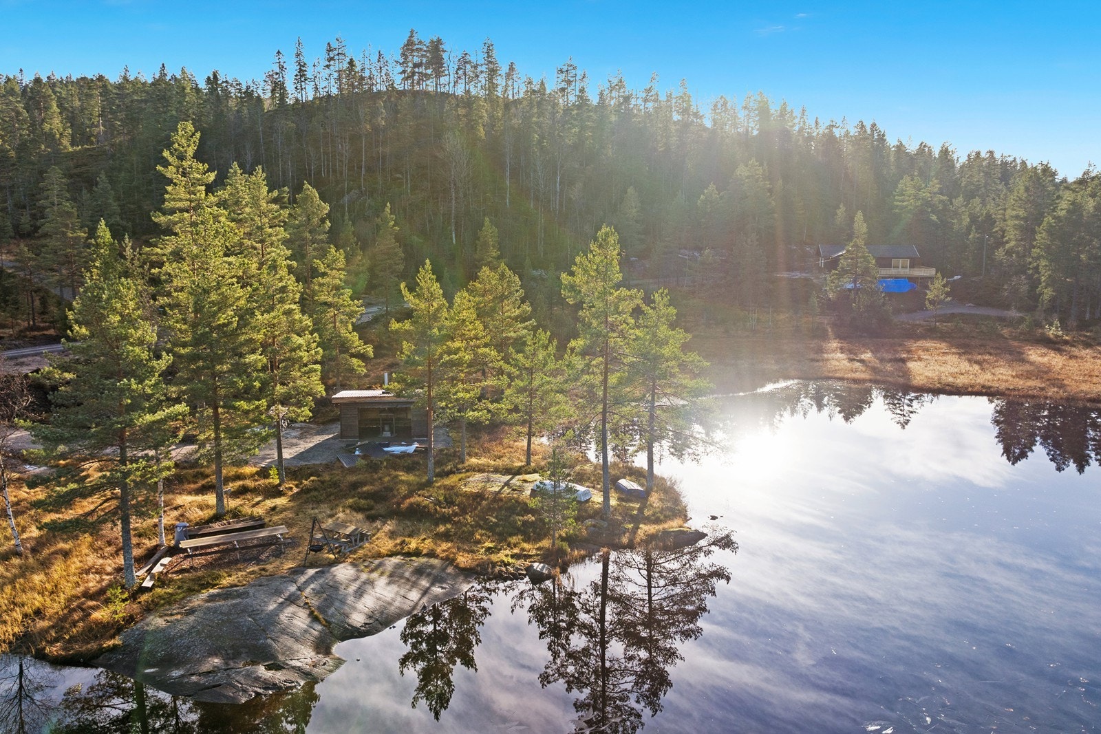 Flott fellesområde kun få meter fra hytta Galleribilde