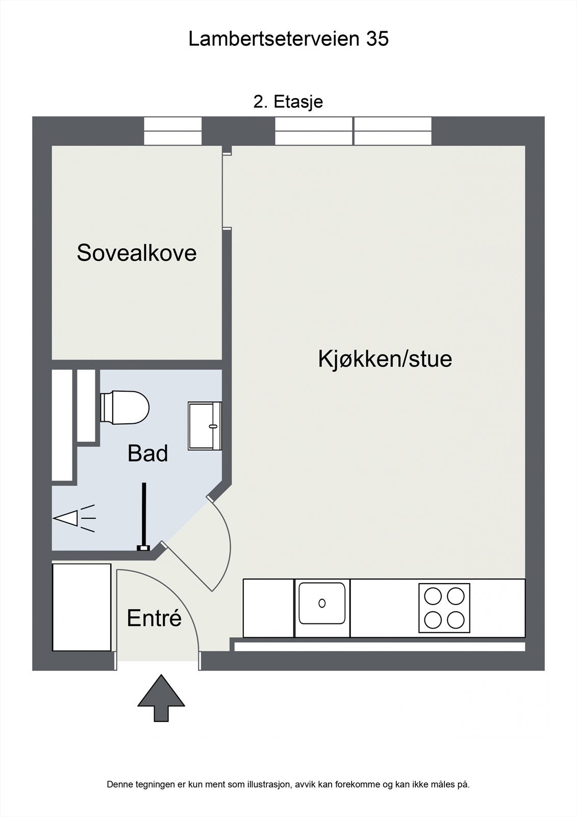 I tillegg følger egen bod, tilgang til fellesvaskeri og balkong i samme etasje. Galleribilde