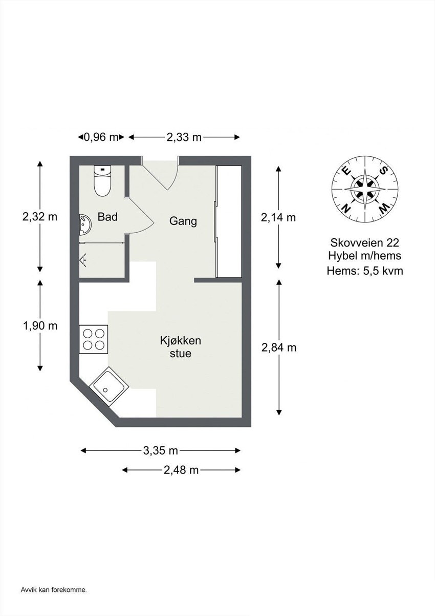 Plan Hybel - Kompakt "smart living" Galleribilde