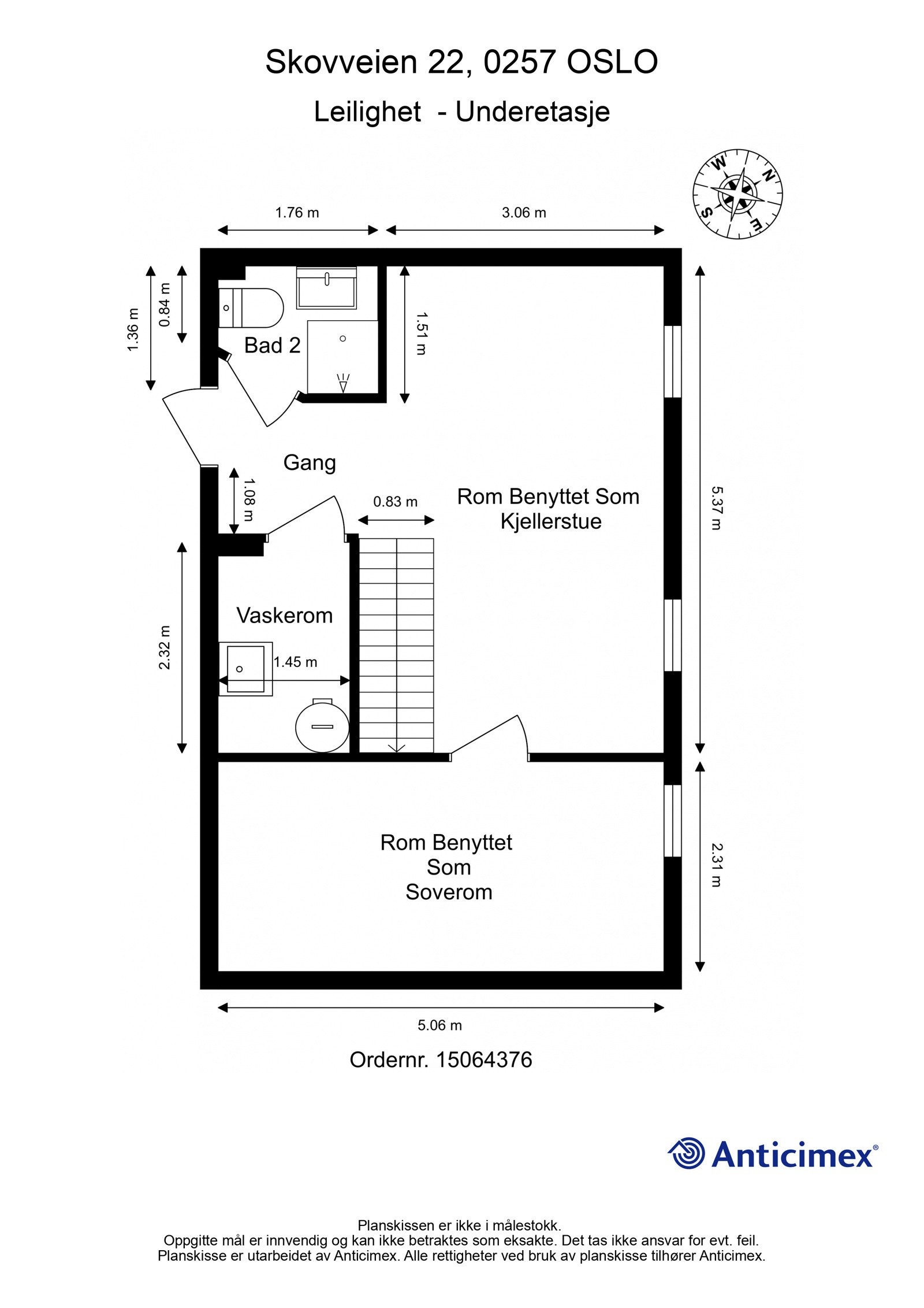 Plan Hoveddel - Underetasje Galleribilde