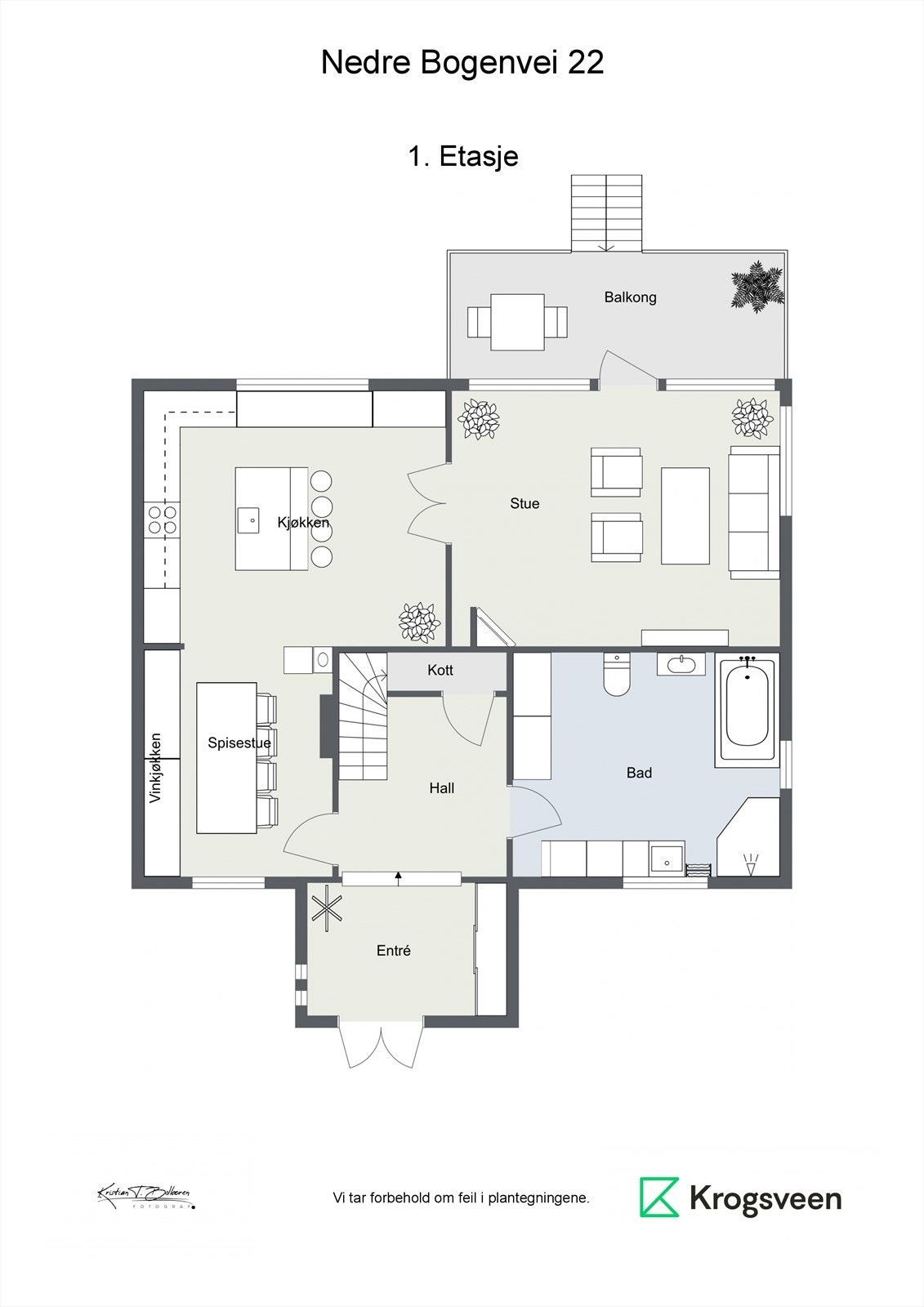 Plantegning 1. etg. Galleribilde