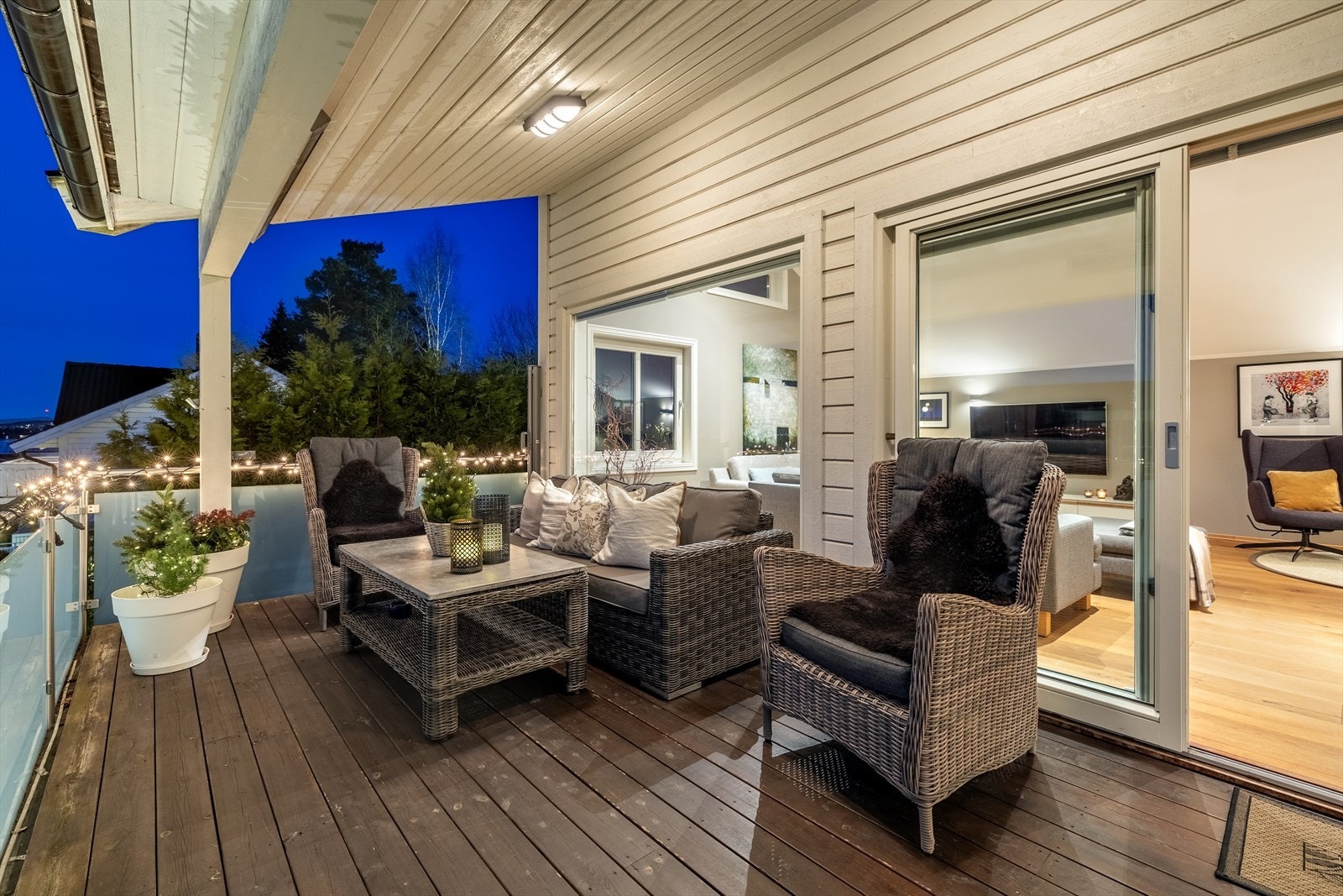 På balkongen er det god plass til utemøblement, grill og beplanting. Galleribilde