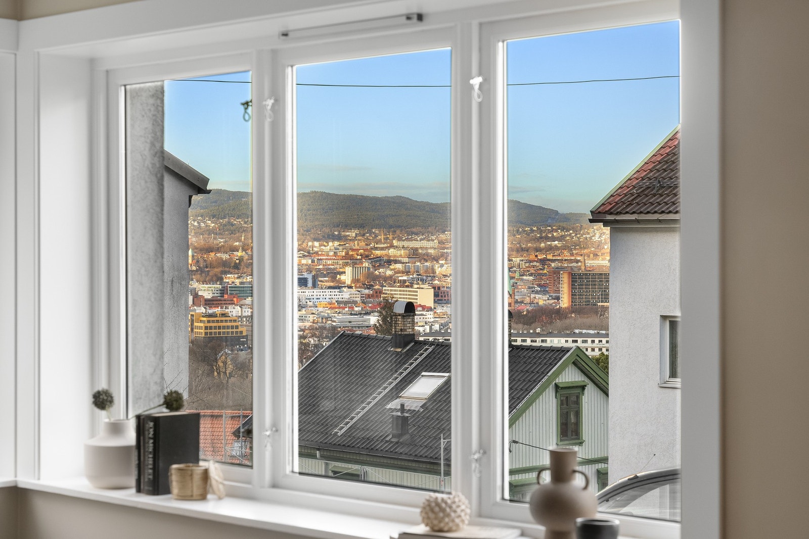 Fantastisk utsikt over Oslo by. Galleribilde