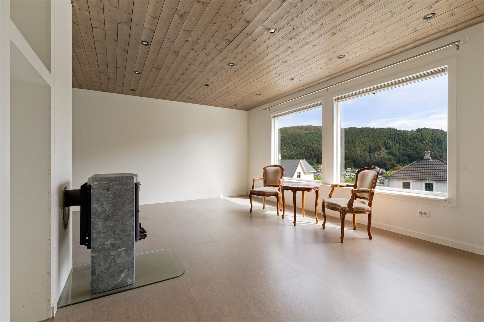 Stue i hovedetasjen | vedovn er montert her Galleribilde