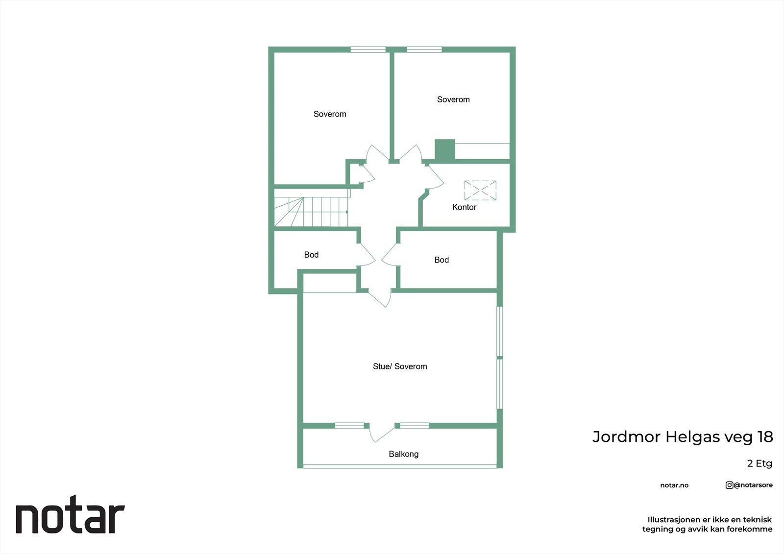 Planskisse loft Galleribilde