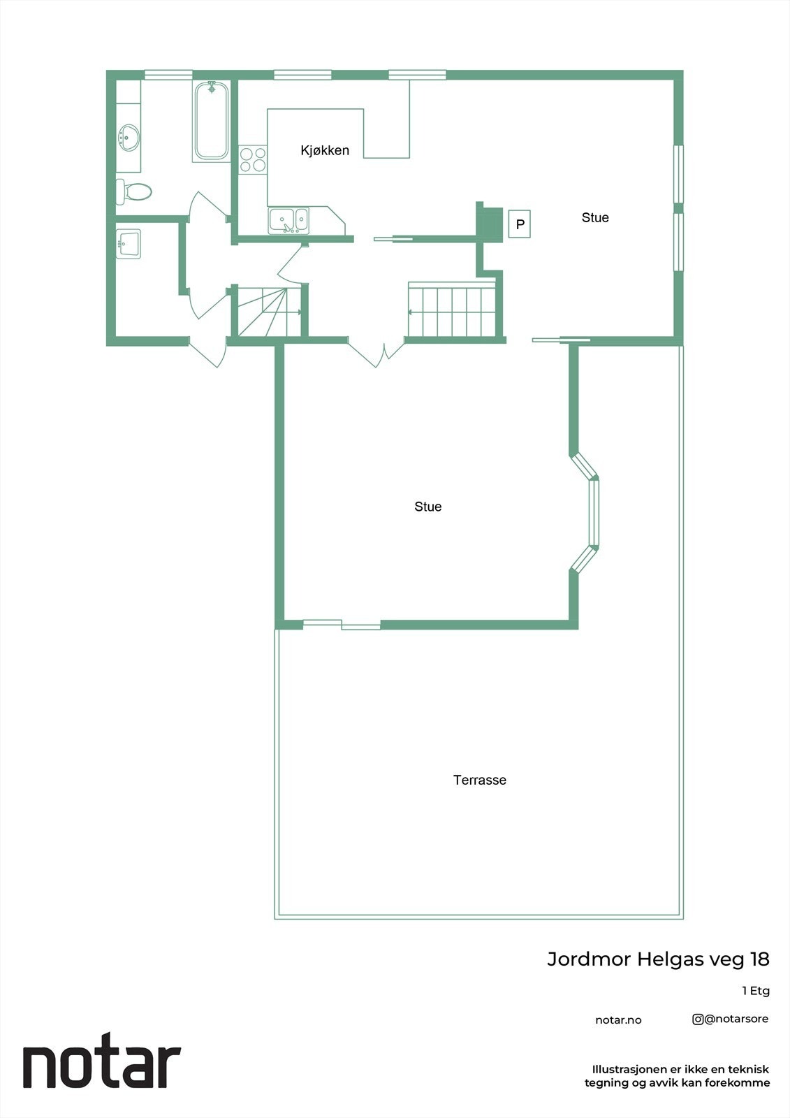 Planskisse hovedetasje Galleribilde