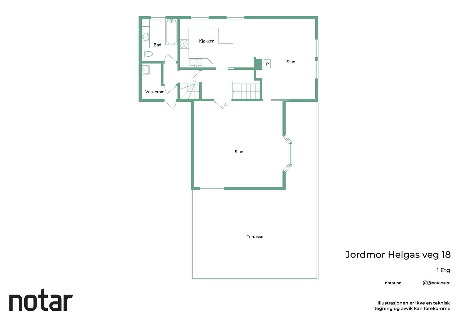 Planskisse hovedetasje Galleribilde