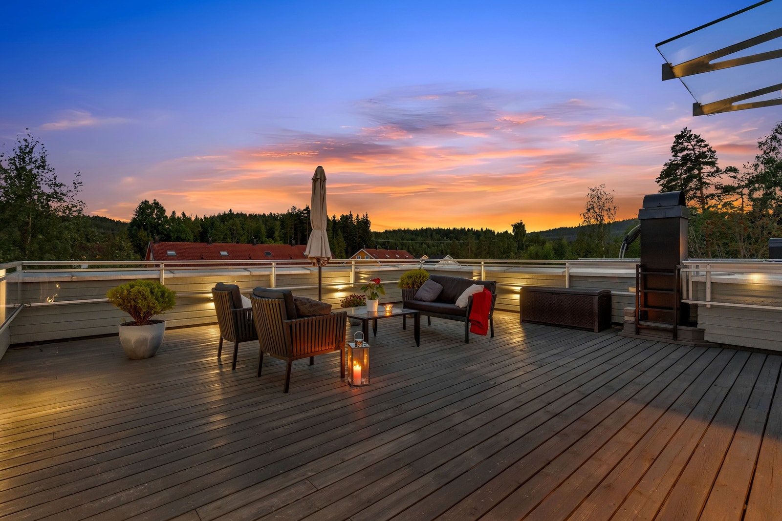 På takterrassen er det innlagt vann og avløp, og mulighet for å sette inn utekjøkken! Galleribilde