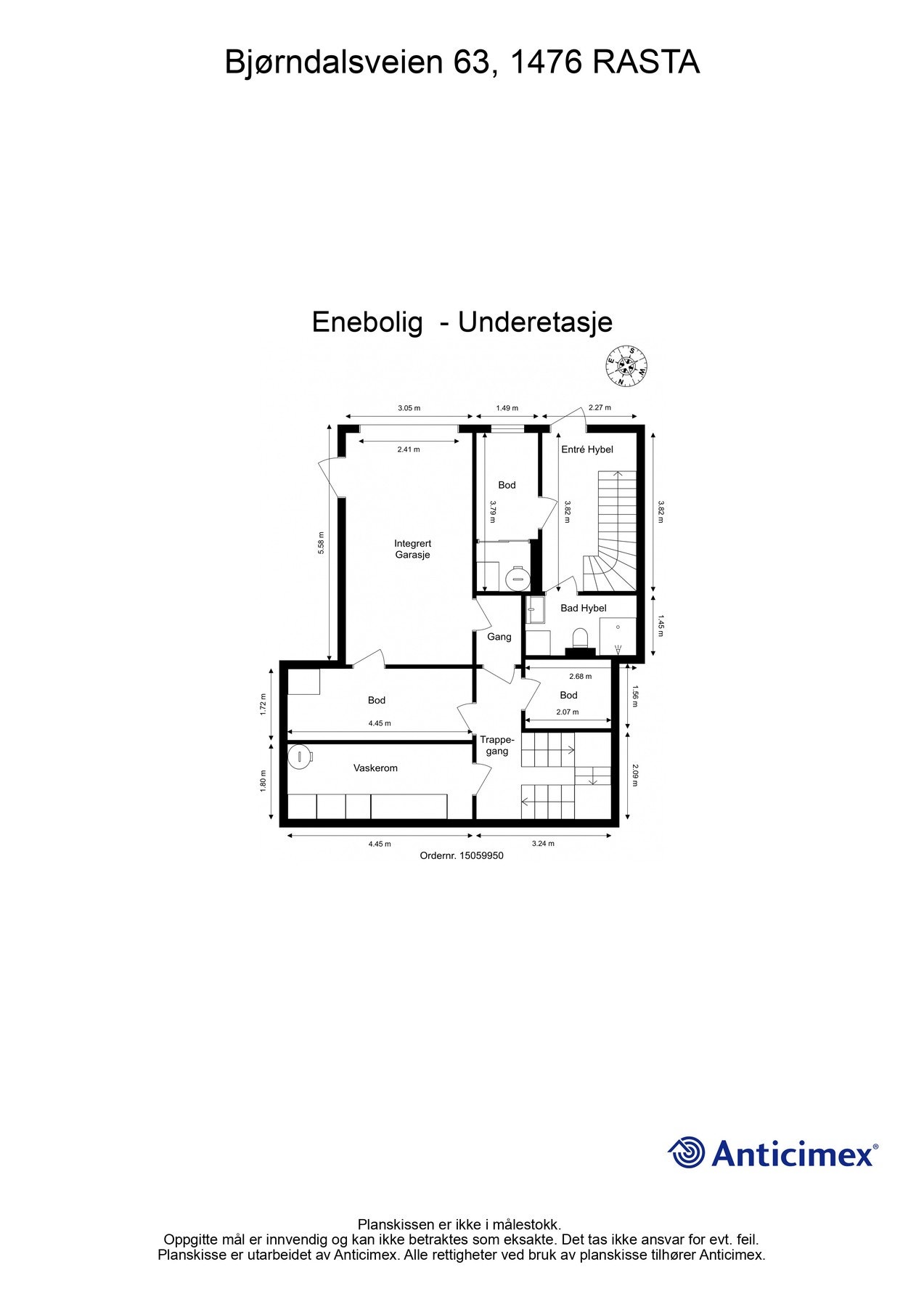 Planskisse - Kjelleretasje Galleribilde