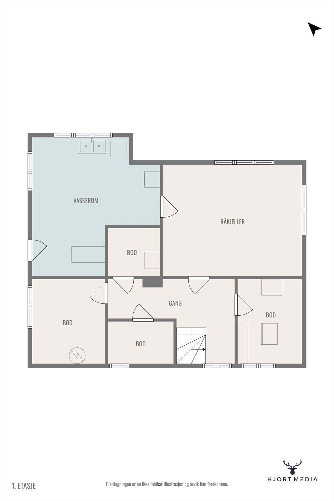 Plantegning kjeller Galleribilde