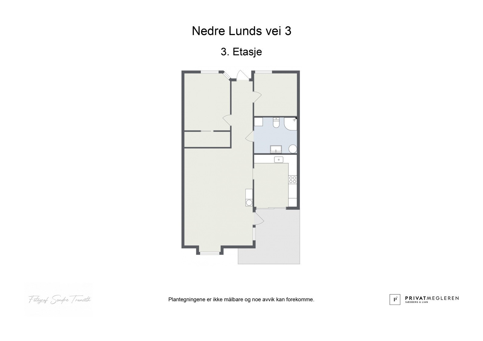 Planskisse over leiligheten Galleribilde