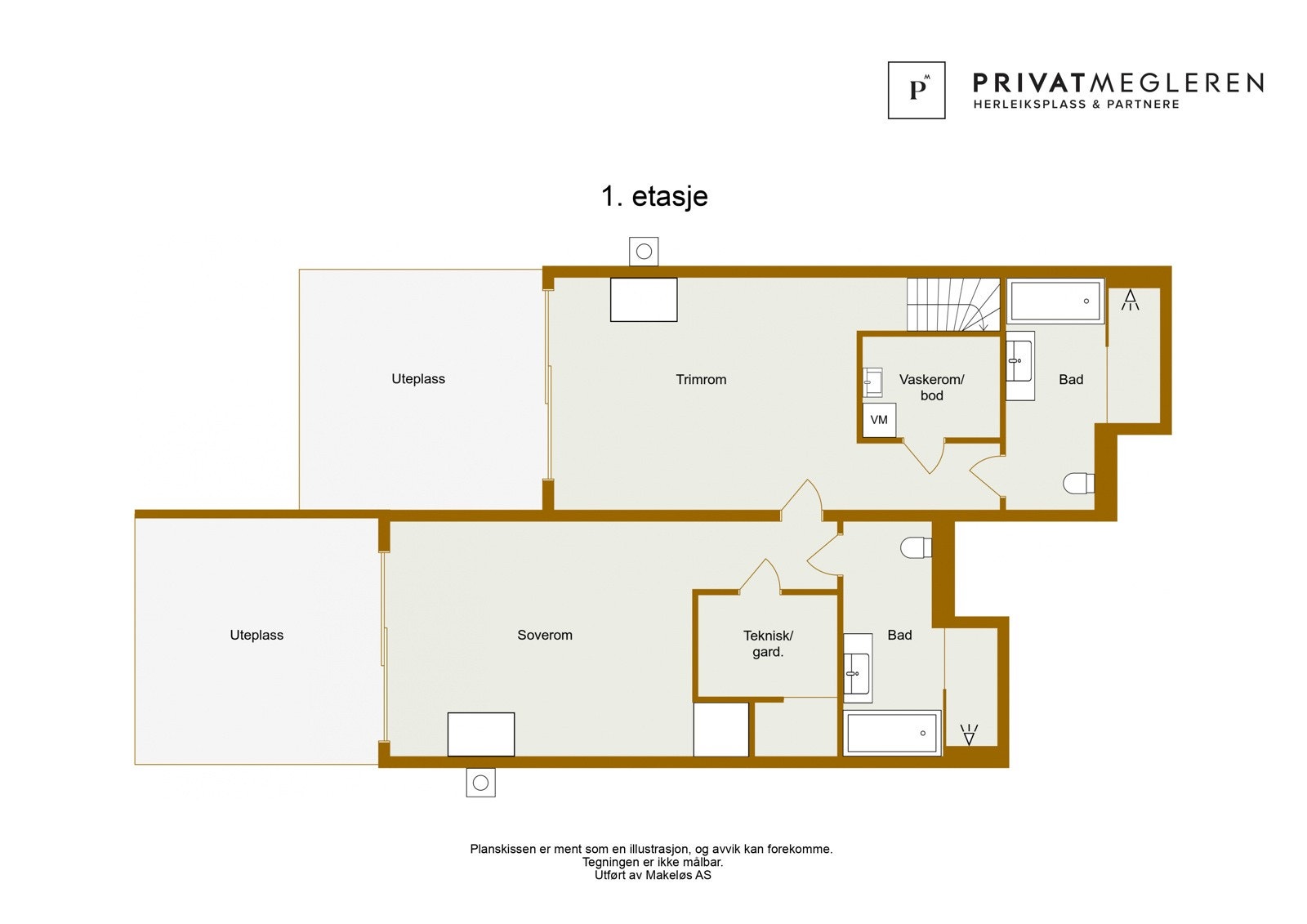 Plantegning 1. etasje (avvik kan forekomme) Galleribilde