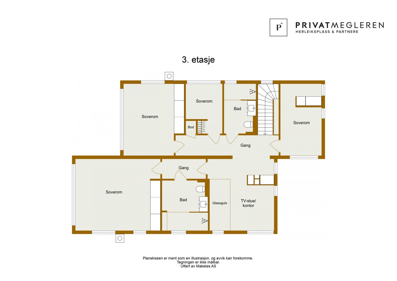 Plantegning 3. etasje (avvik kan forekomme) Galleribilde