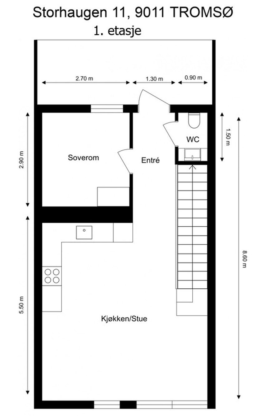 plantegning 1. etasje Galleribilde