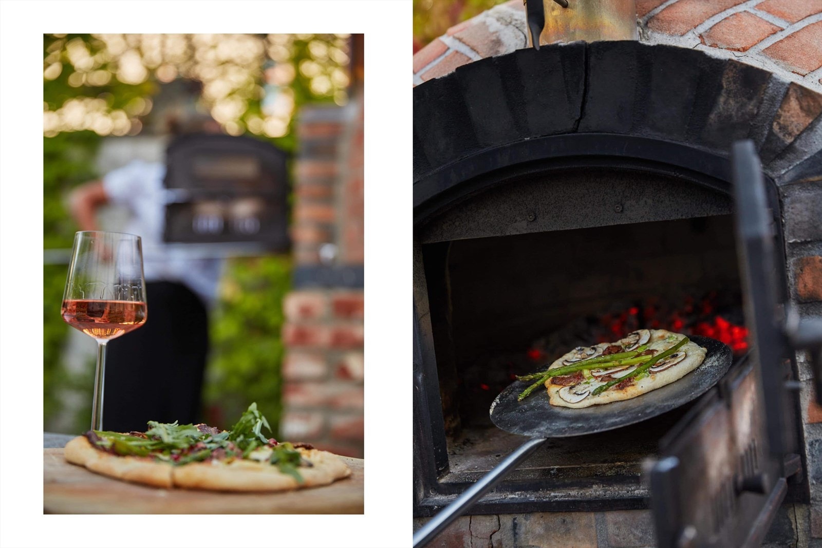 Om sommeren blir bakgården flittig brukt av store og små. Den felles vedfyrte pizzaovnen fra 2023 er bakgårdens samlingspunkt. Galleribilde