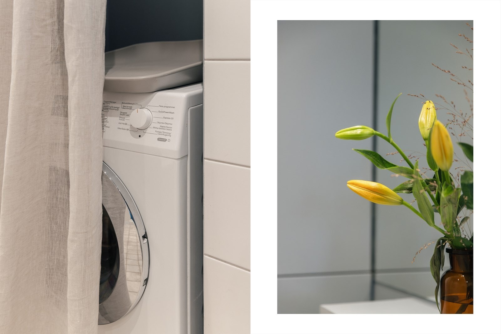 Det er også opplegg for vaskemaskin. Galleribilde