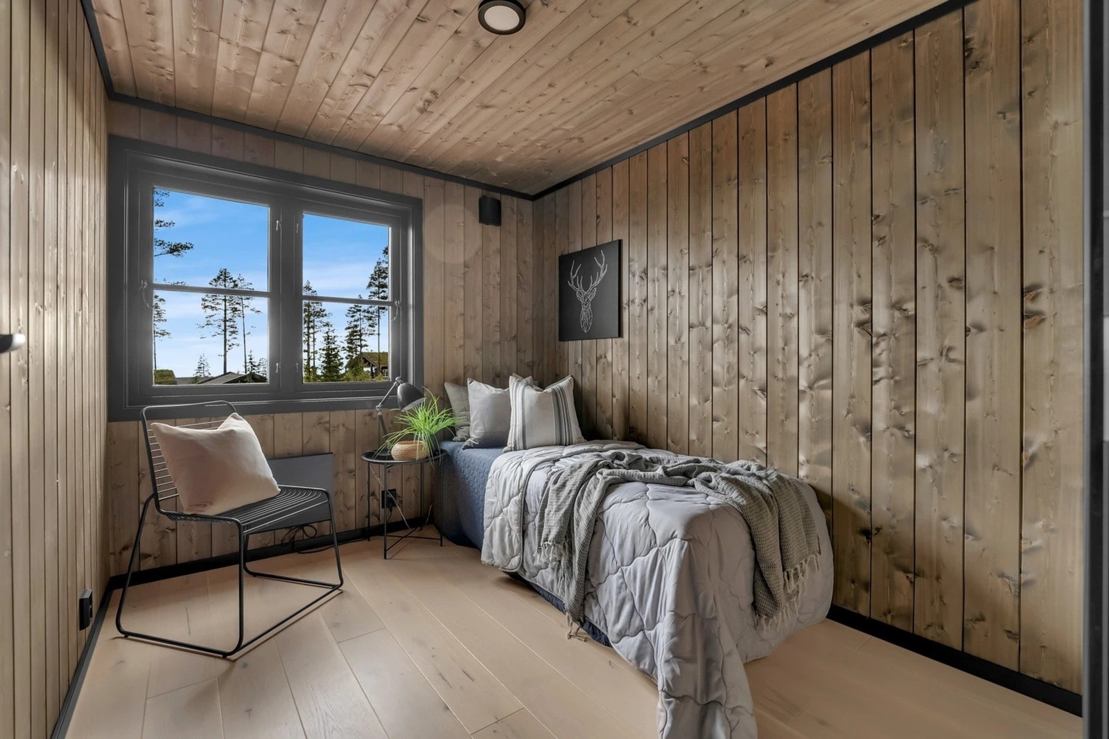 De to siste rommene har lik størrelse. Her er det plass til dobbeltseng med kommodeløsning. Galleribilde