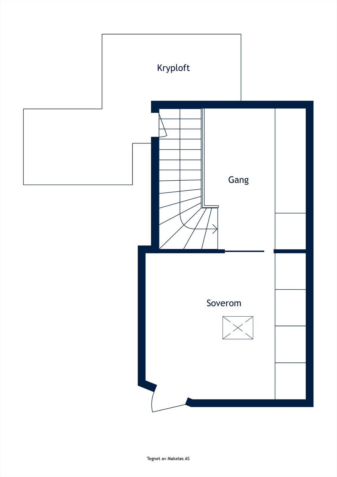 Plantegning loft. Galleribilde