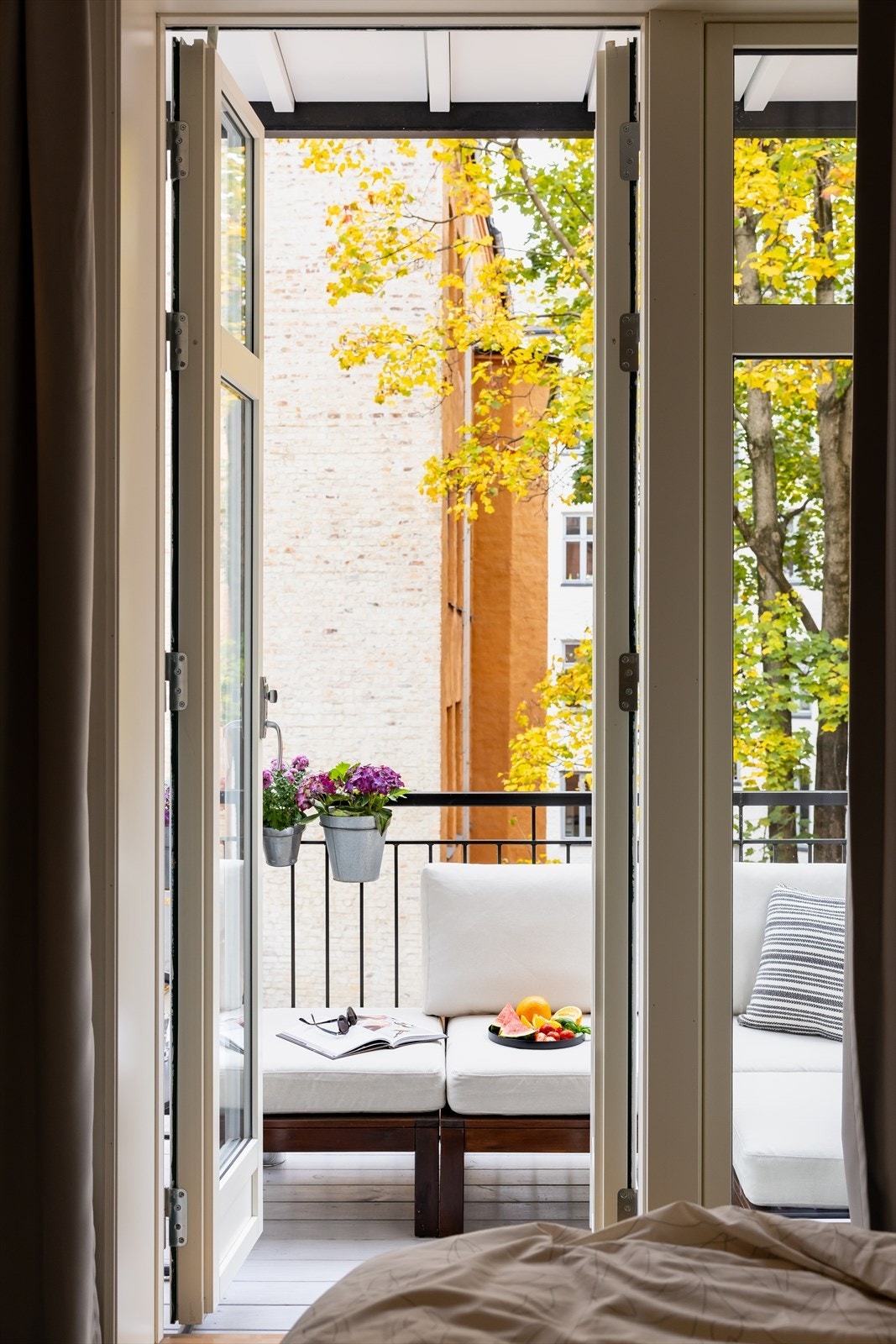 Utgang til balkong på soverommet Galleribilde