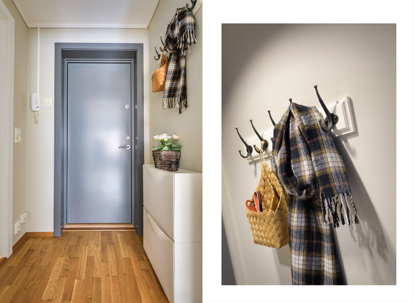 Hyggelig entré som gir et godt førsteinntrykk av boligen Galleribilde