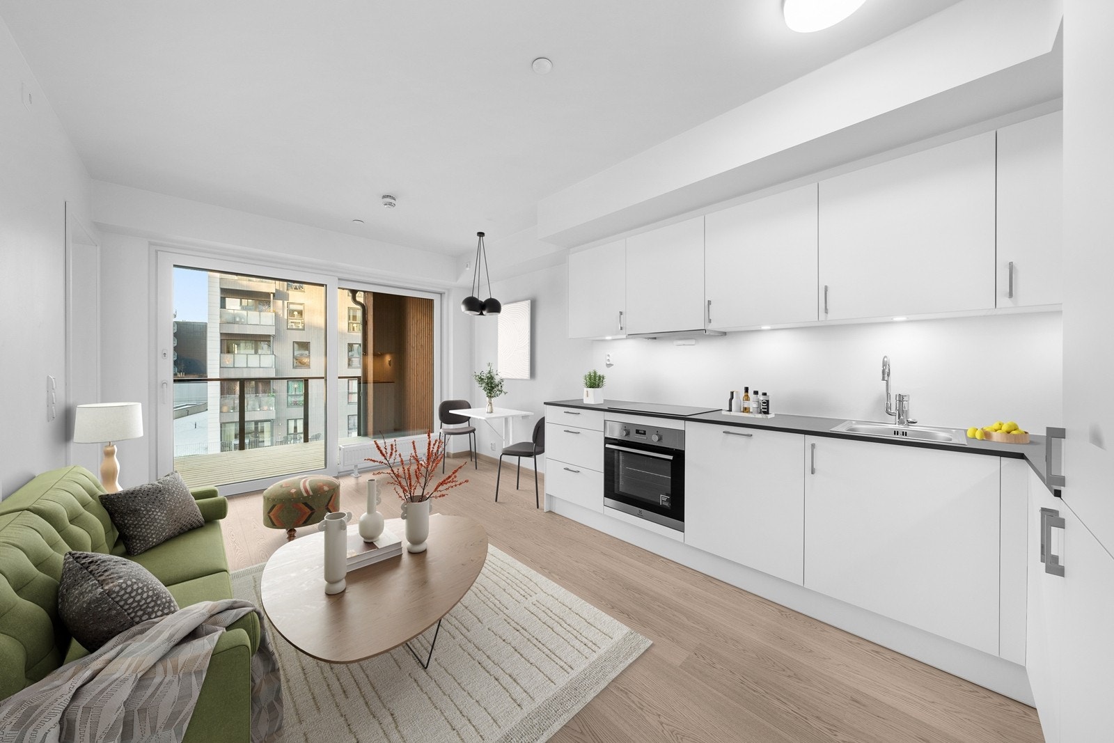 Velkommen til Døliringen 27! En flott 2-roms hjørneleilighet med god planløsning. Bildet er digitalt møblert. Galleribilde