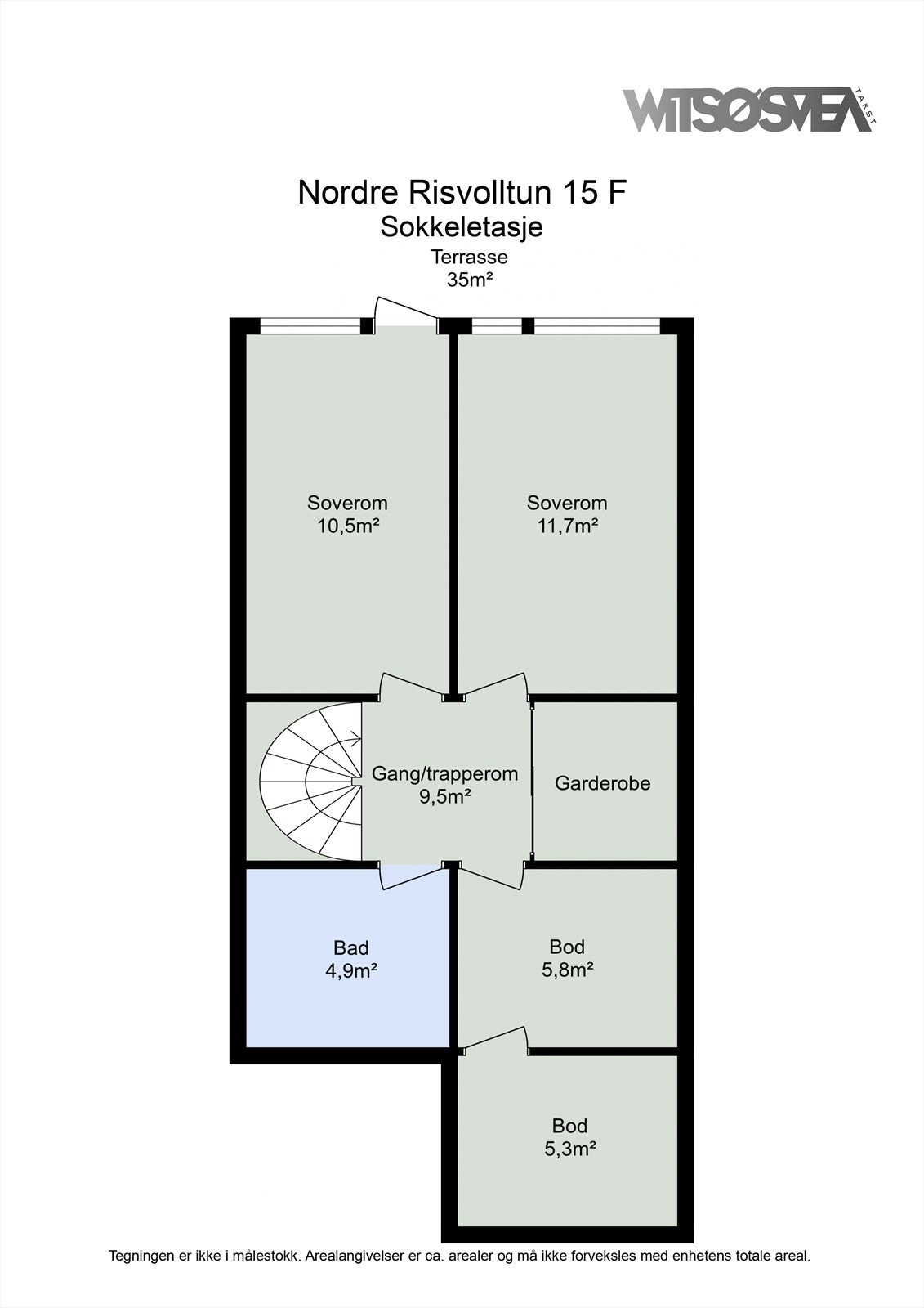 Plantegning - Sokkeletasje Galleribilde