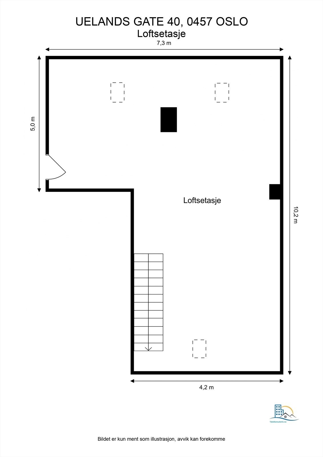 PLANTEGNING LOFTSETASJE Galleribilde