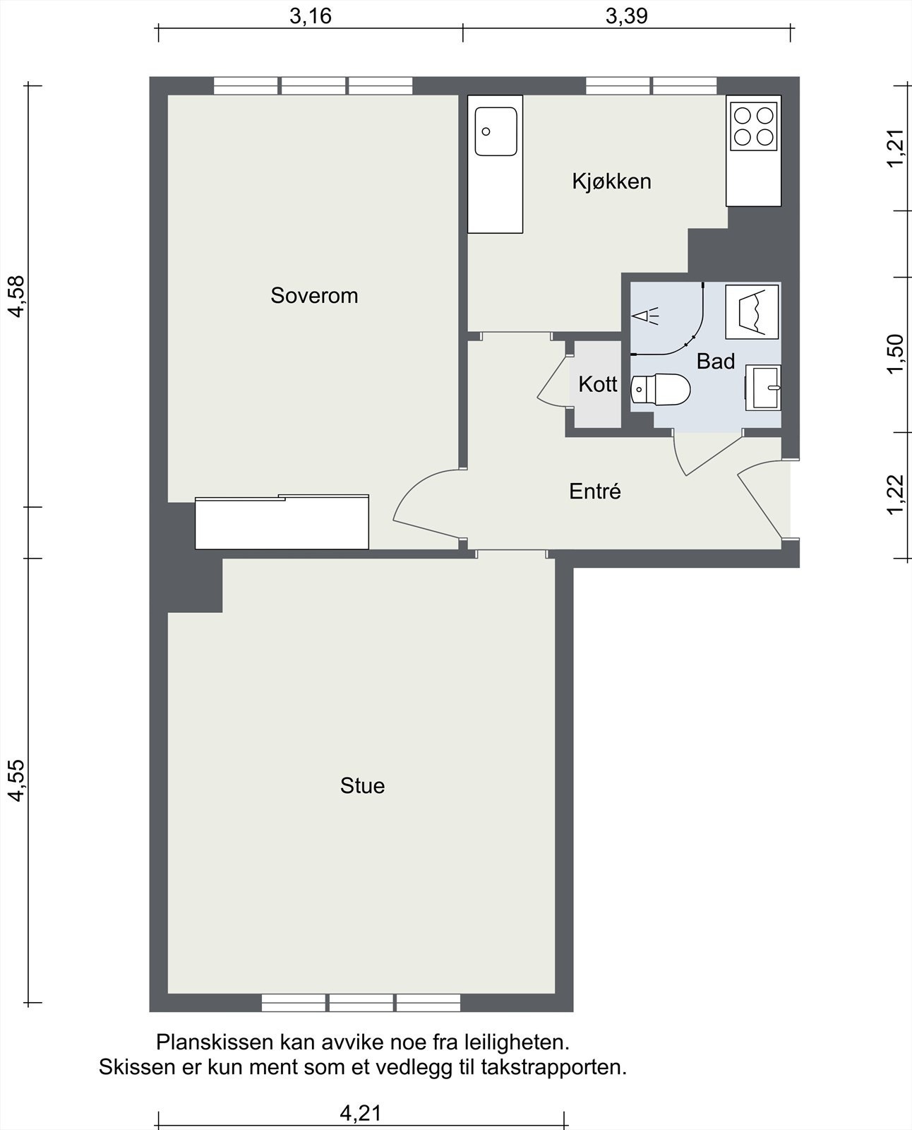 Plantegning for orientering. Galleribilde