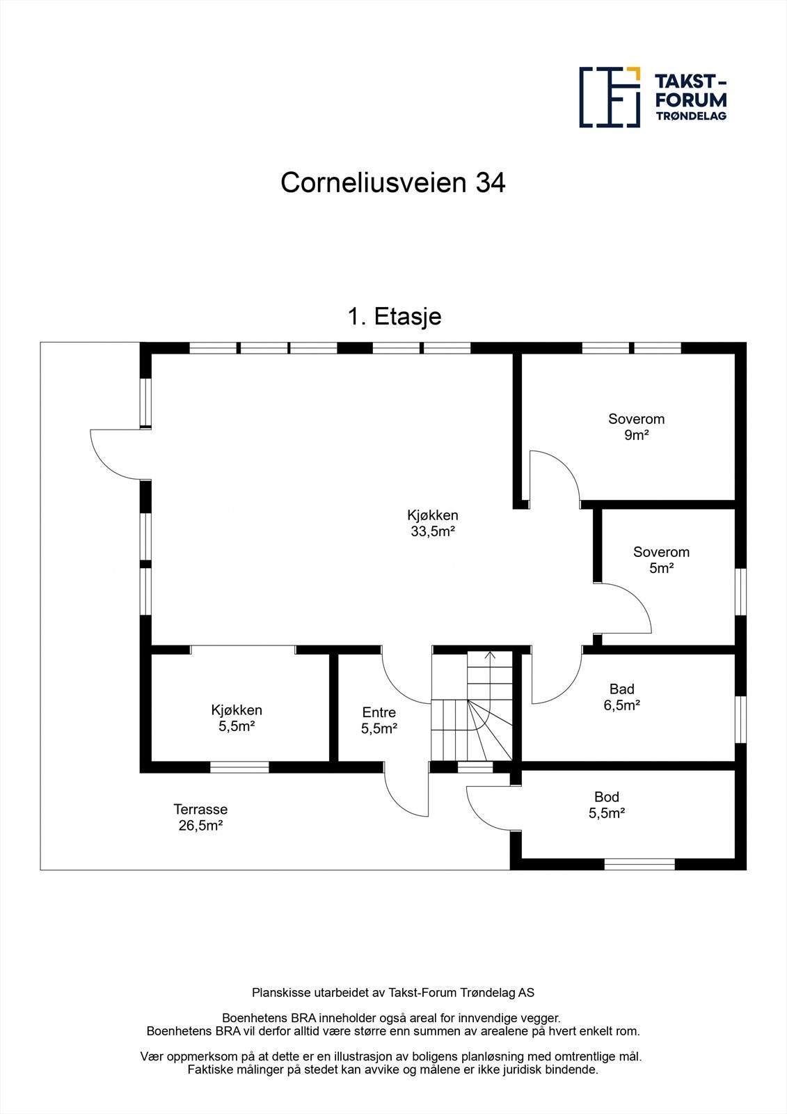 Planskisse 1. etasje Galleribilde