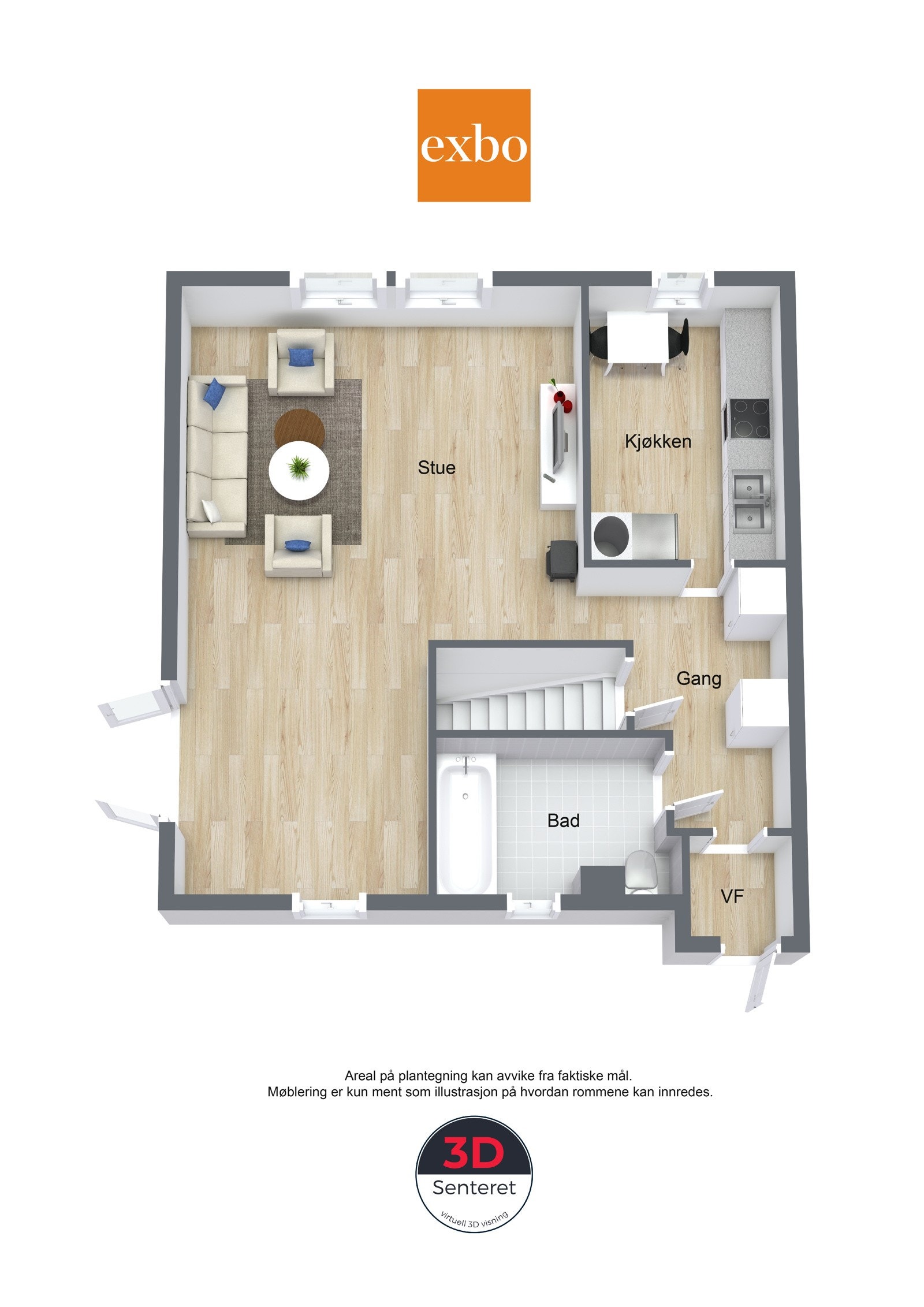 Plantegning 1 etasje Galleribilde