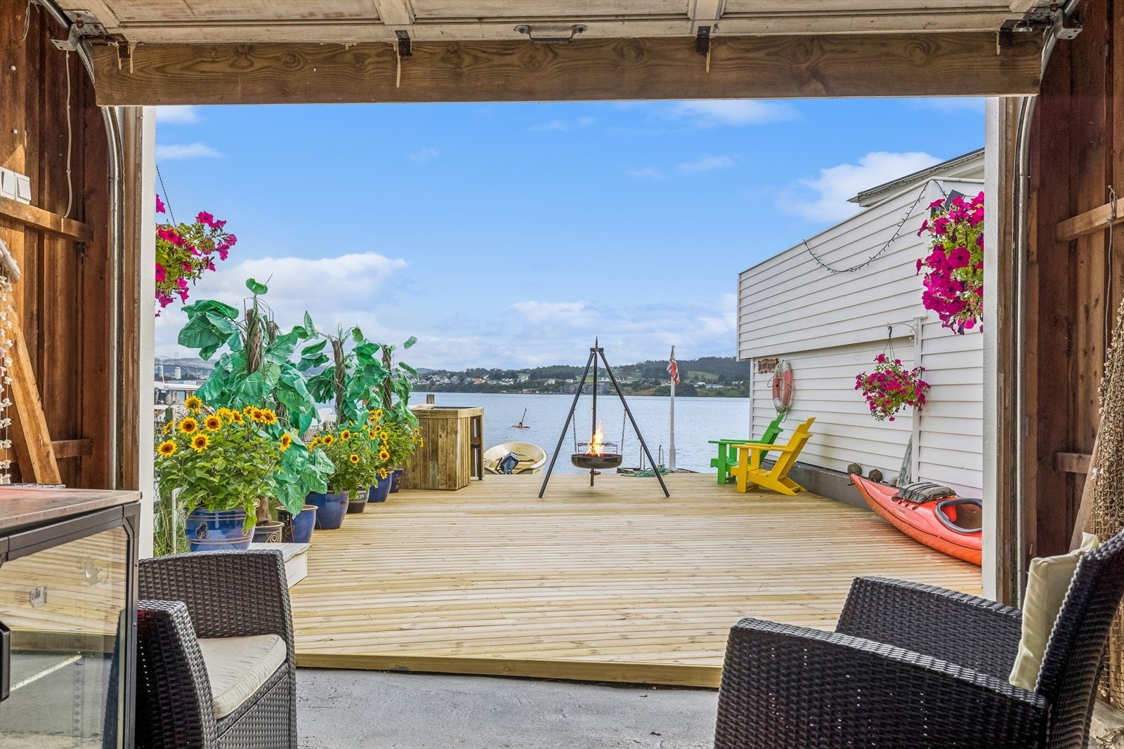 Her er det fint å tilbringe sene sommerkvelder i hyggelig selskap. Galleribilde