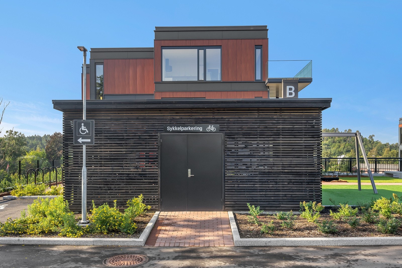 Egen sykkelbod for beboere. Galleribilde