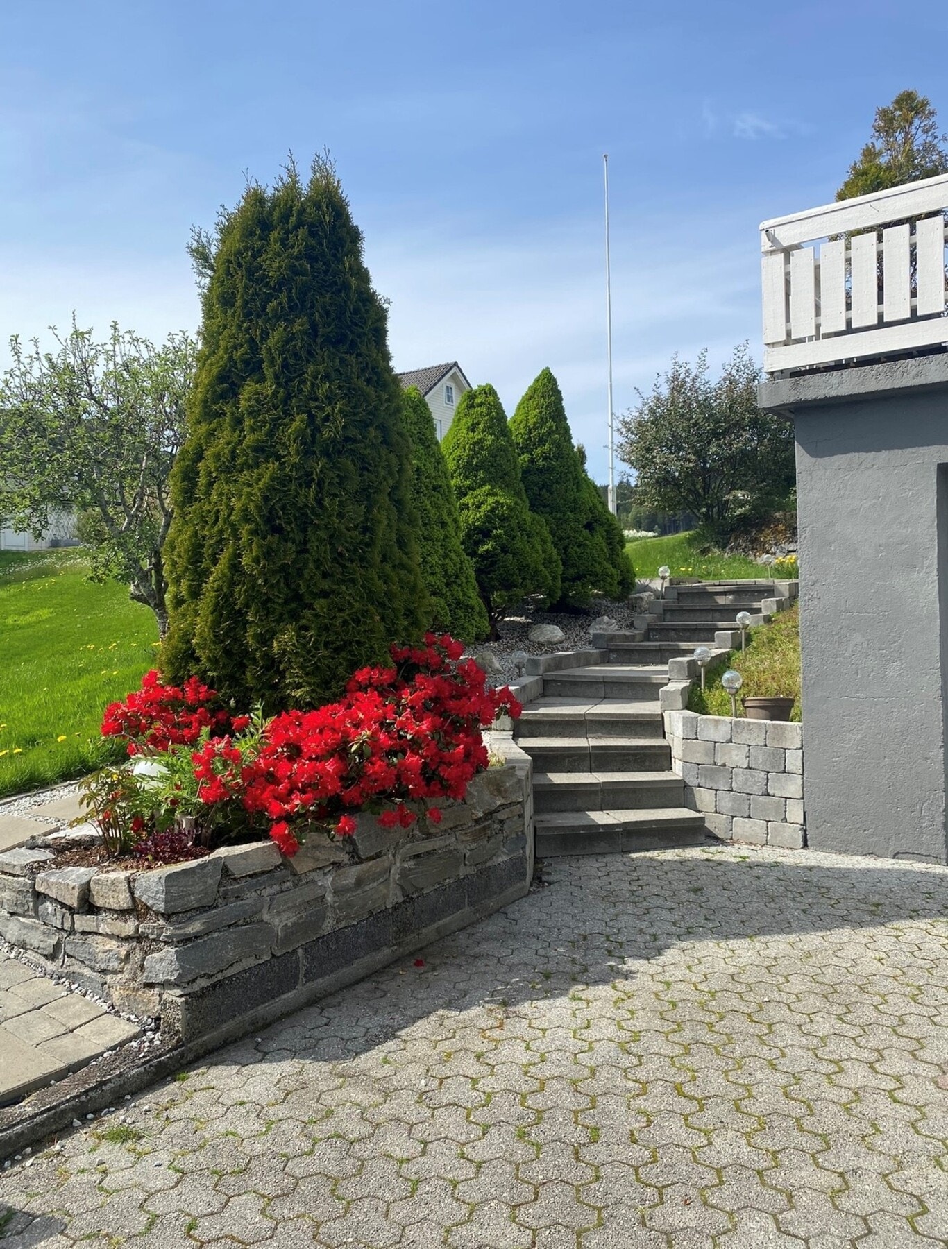 Trapp opp til terrasse. Galleribilde