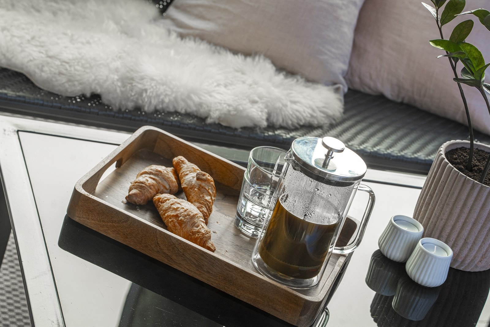 Nyt morgenkaffen eller sene middager her Galleribilde