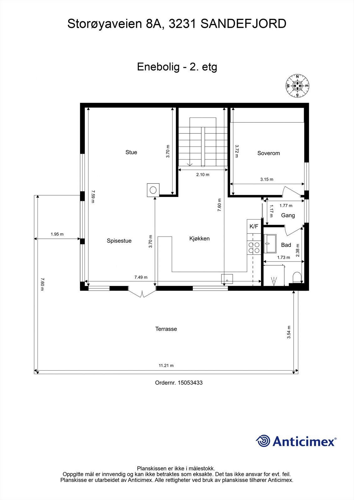 Plantegning 2.etg. Galleribilde