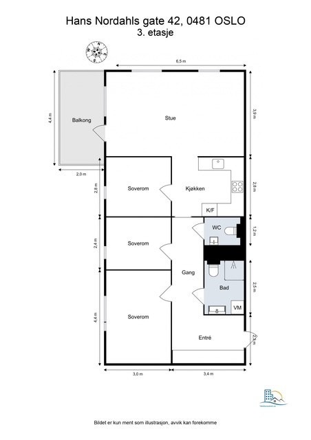 Plantegning til orientering. Galleribilde