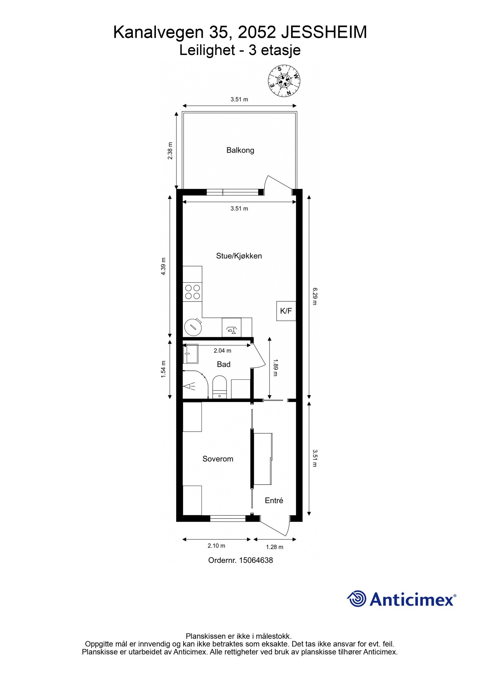 Plantegning 3.Etasje Galleribilde